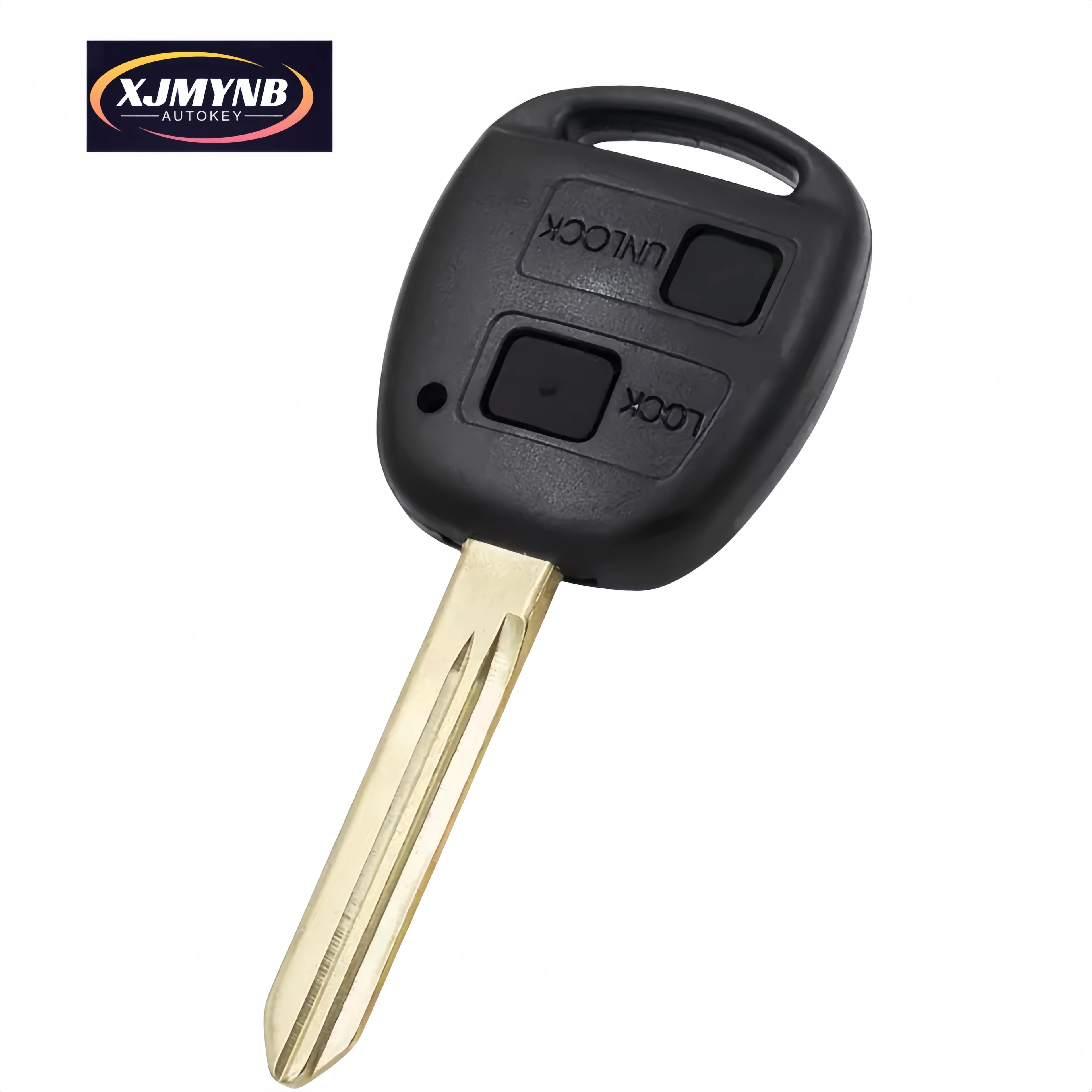 XJMYNB 2 BTN Remote Key Case Cover Shell For Toyota Corolla Land Cruiser YARIS CAMRY RAV4 TOY41/43/47/48 Blade With Rubber Pad