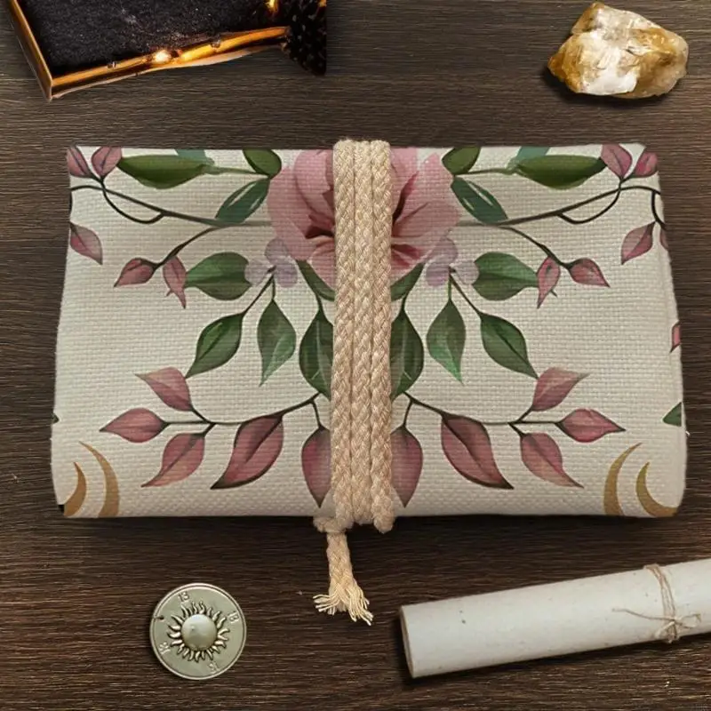 حقيبة تخزين البطاقات ذات الطابع الغامض والمتانة من نسيج البوليستر الكتان، أعمال فنية ملونة، مقاومة للماء، قابلة للطي من أجل #4