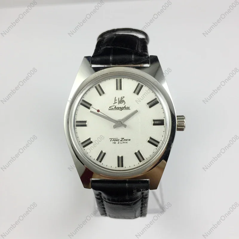 Original inventory watch factory produced, all-steel shockproof large watch, Shanghai manual mechanical watch diameter 38MM