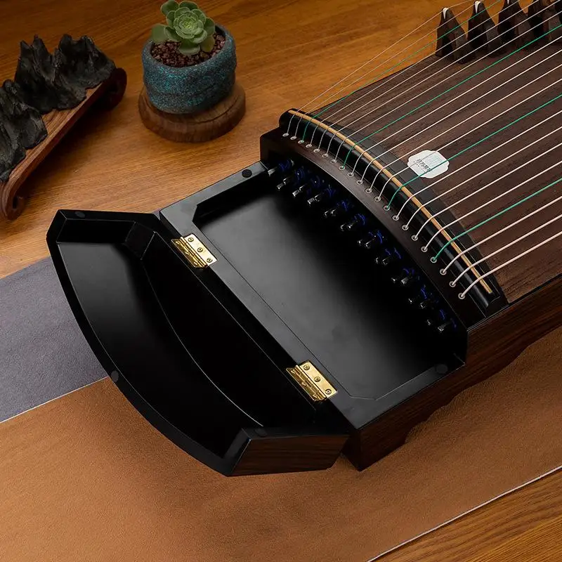 Chinese Traditional Sandalwood Guzheng with Stands Adult Stage Performance Professional Guzheng 21 Strings Musical Instrument