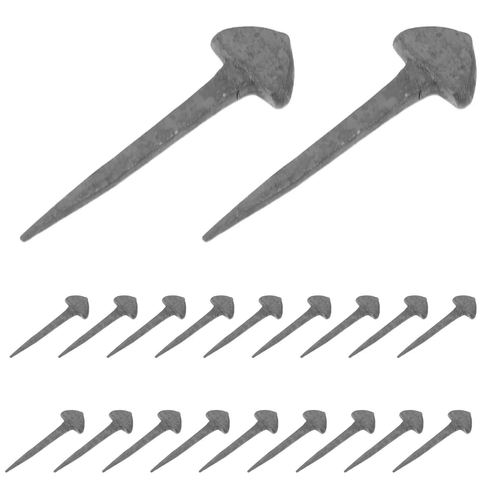 40Pcs Iron Horseshoe Nails Carbon Farrier Hoof Pins Stable Equine Hardware Horse Shoe Securing Fasteners Hoof Care Supplies