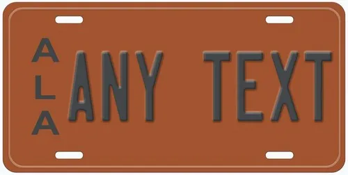 ألاباما 1913 لوحة ترخيص السيارة الجديدة المخصصة أي نص