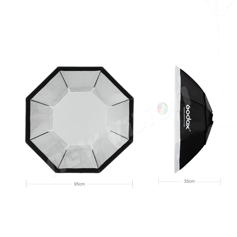 Godox Pro 95 cm 37 "Ottagono Griglia a nido d'ape Softbox Riflettore Softbox con supporto Bowens per luce stroboscopica da studio