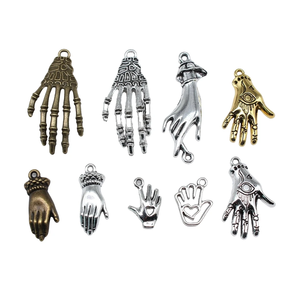 10szt Palm Hand Charms DIY Handmade Jewelry Making Accessories DIY Handmade Craft