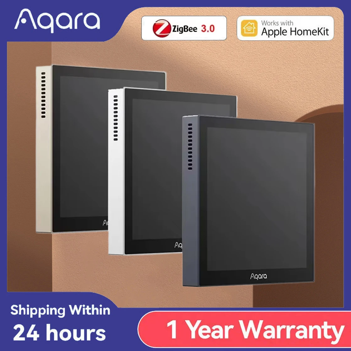 2025 New Aqara Smart Scene Panel Switch S1 Zigbee 3.0 IPS Color Touch Screen Smart home APP Siri Voice Control Support HomeKit