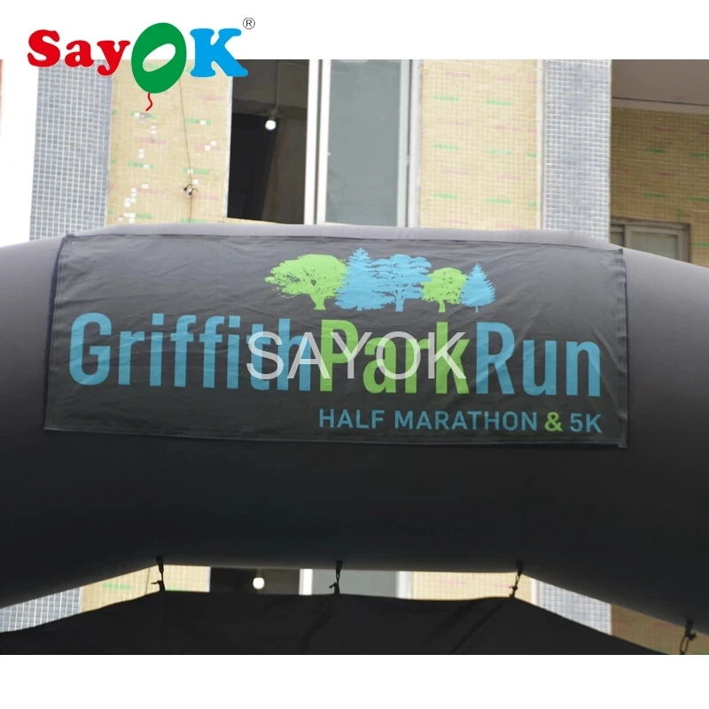 Sayok 9X5M Hoge Opblaasbare Boog Opblaasbare Boog Met Finish Banner Voor Activiteit Sport Promotie Tentoonstelling Decoratie