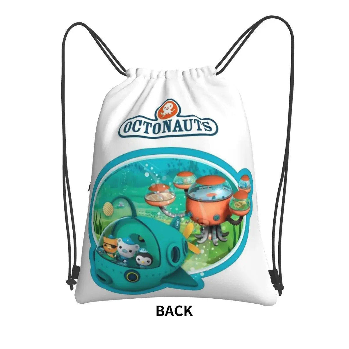 Kid Kwazii The Octonauts Portable Backpacks Drawstring Bag Fashion Drawstring Bundle Pocket Storage Bags For School Students