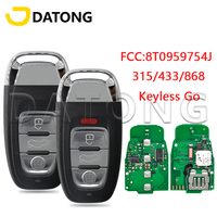 Datong World Keyless Go 315/434/868MHz ID46 Chip Promixity Card Car Remote Control Key For Audi A3 A4 A5 A6 A7 Q3 Q5 Q7