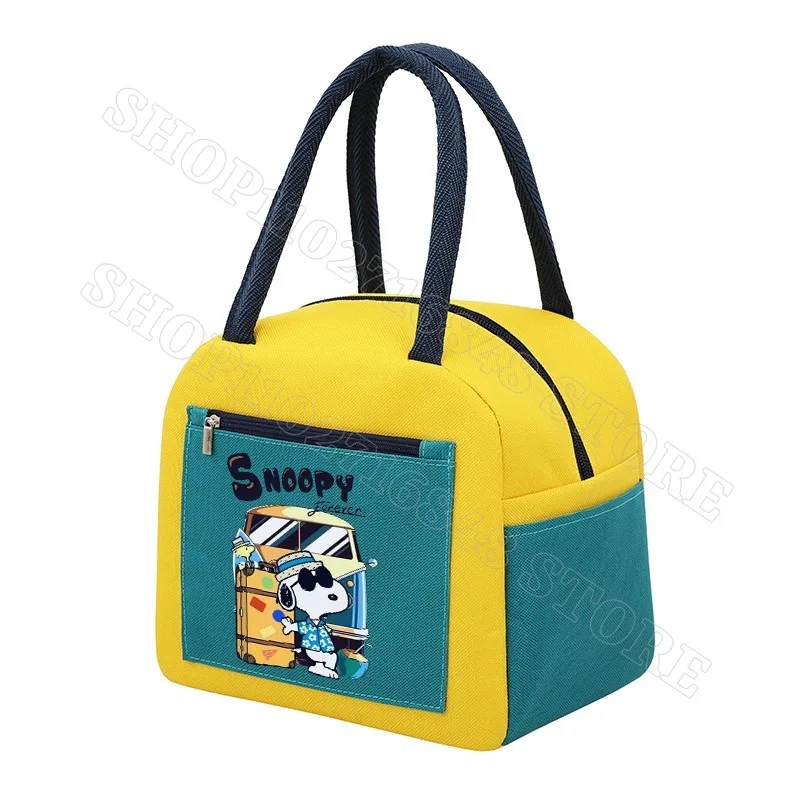 Snoopy Adult Lunch Bags Cute Cooler Bag Cartoon Anime Graphic Print Unisex Boxes Large Capacity Heat Preservation Box Party Gift