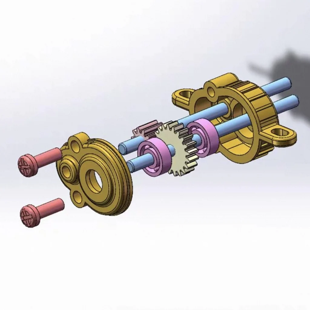 Micro Static Modification Gearbox DIY 1/87 1/72 1/64 Ball Bearing Transfer Case Gearbox