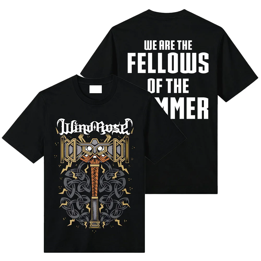 Fellows of The Hammer - T-Shirt Game Windrose Graphic Printing Tshirts Summer Cotton Short Sleeve Tees Loose Casual Unisex Shirt