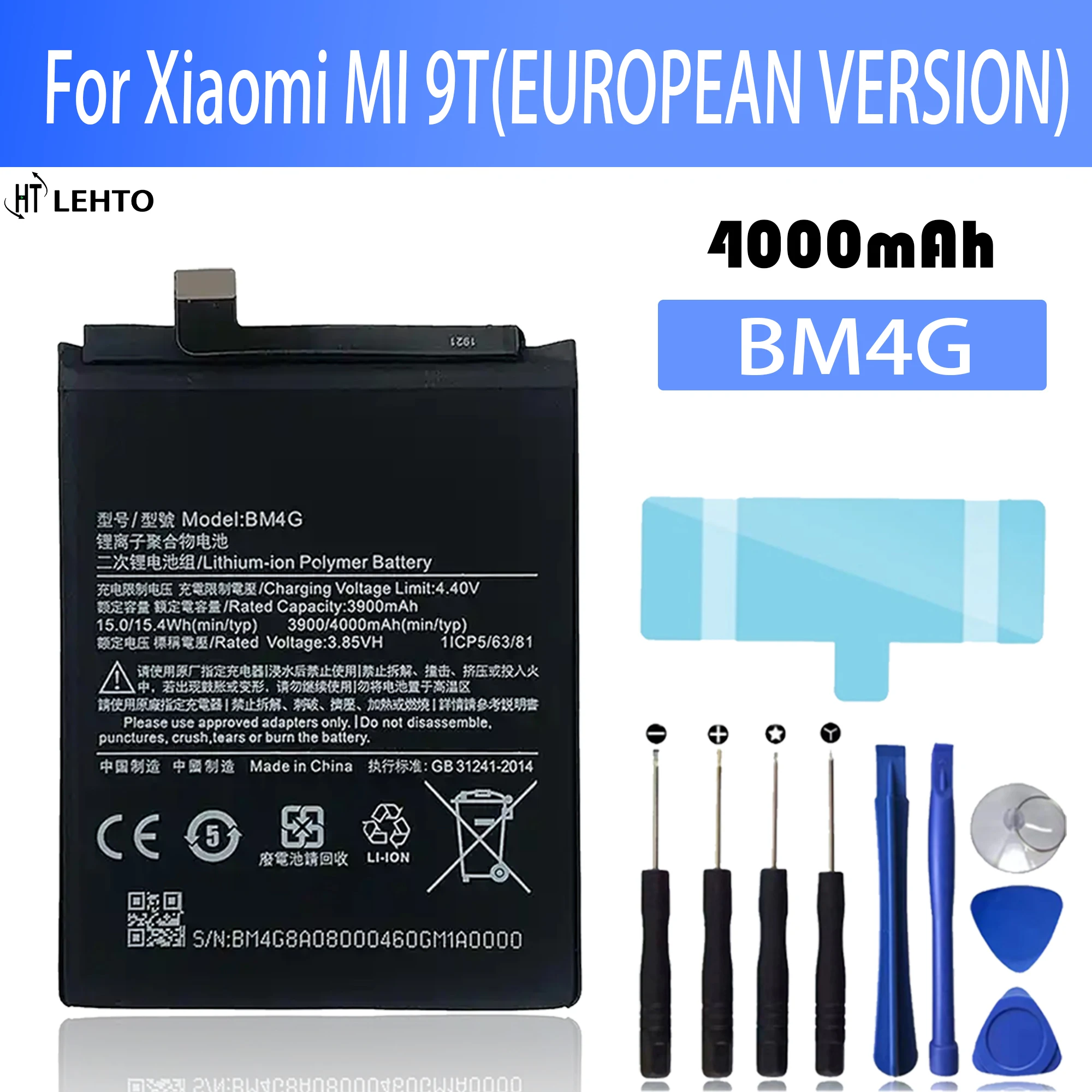 100% high capacity Capacity Battery BM4G FOR MI 9T(EUROPEAN VERSION) Mobile Phone High Replacement Batteries Bateria