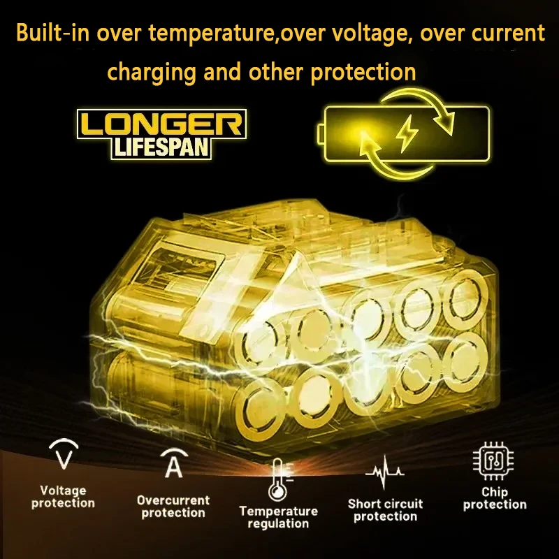 Nová 100% originální baterie DCB200 20V pro elektrické nářadí Dewalt DCB609 60V baterie 18,0 Ah DCB205 DCB206 - náhled 4