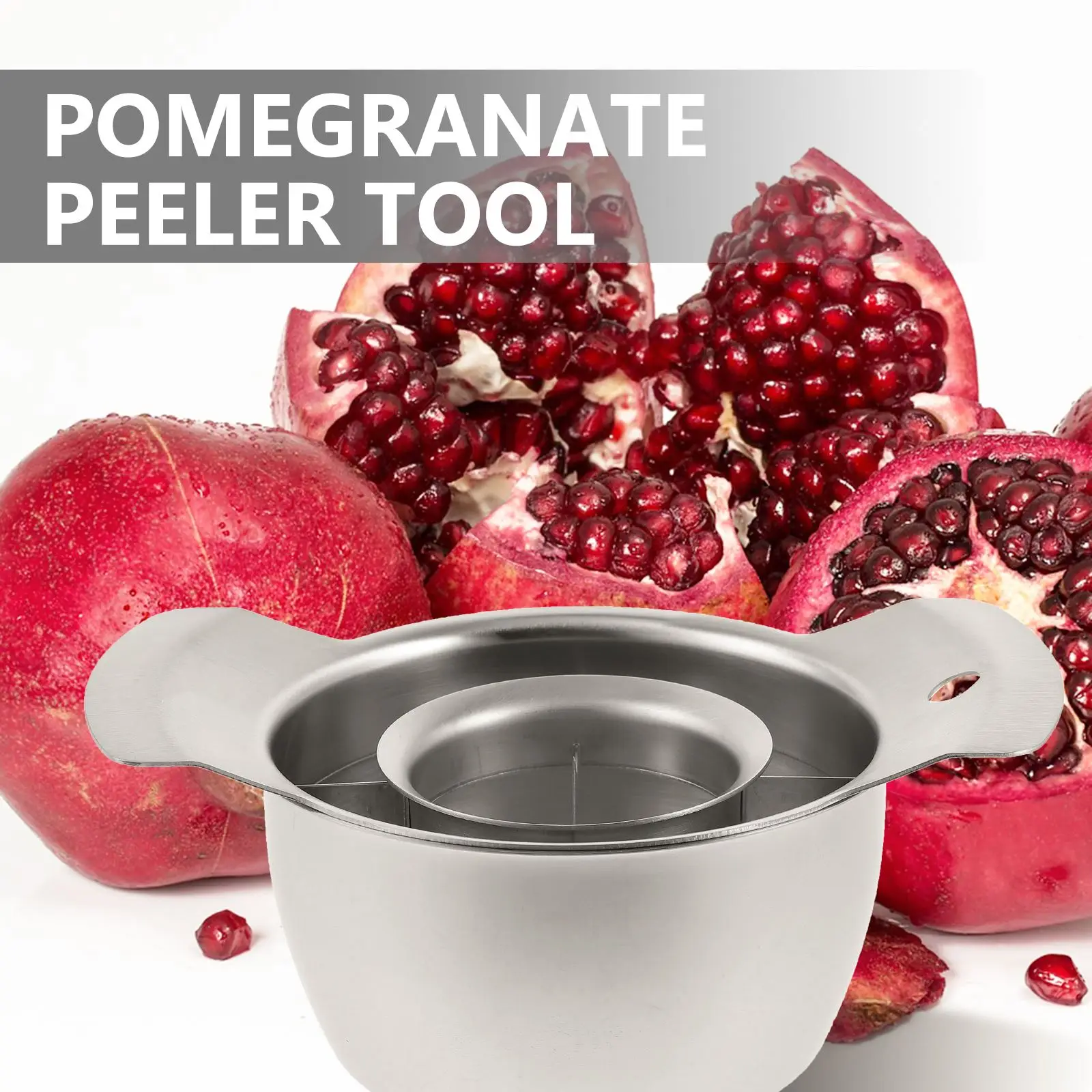 1 Set Pomegranate Peeler Stainless Steel Pomegranate Deseeder Peeling Pulp Separator Seed Remover kitchen Fruit Vegetable Tools