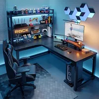 Durable European Rental Room Desktop Computer Desks Creative Bedroom Furniture Corner PC Desk Home Study L-shaped Office Table