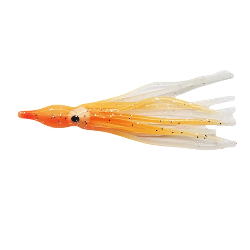 

AA79 New Soft Octopus Bait 100Mm Octopus Bait Squid Skirt Fishing Tackle Trolling Bait PVC Luminous Skirt Fishing Bait