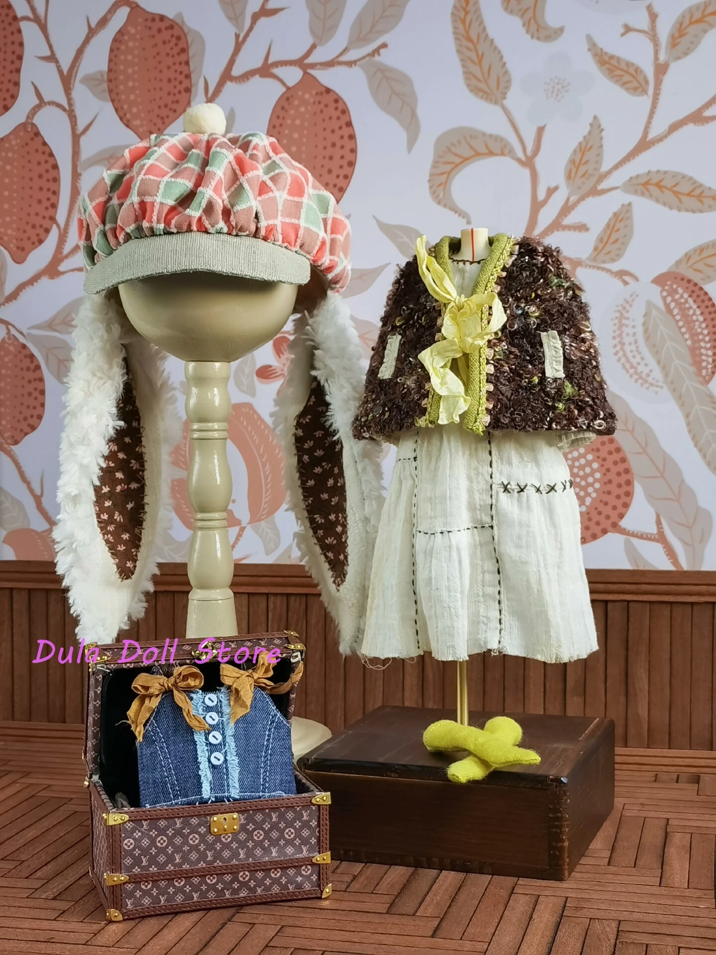 

Одежда для кукол Dula 2026: осенняя юбка с эффектом чаепития Майяра, шапочка-зайчик для Blythe, Landoudou, Landazz, Qbaby, ob24, ob22, Azone