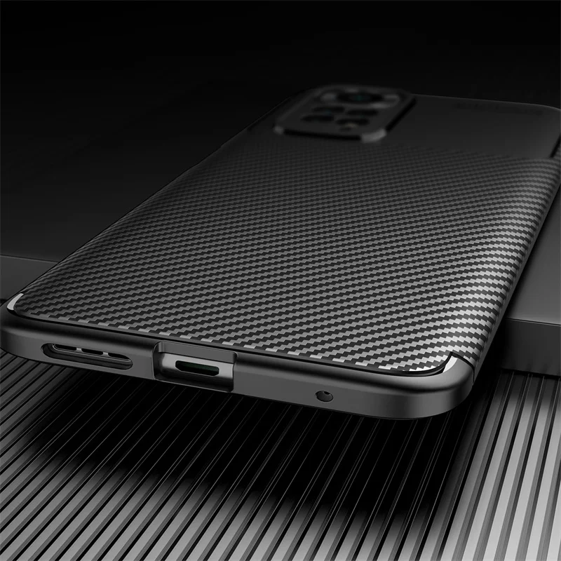 For Xiaomi Redmi Note 11 Case Matte Carbon Fiber Soft Case for Redmy Note11 Pro Note 11S Silicone Bumper Shockproof Back Cover