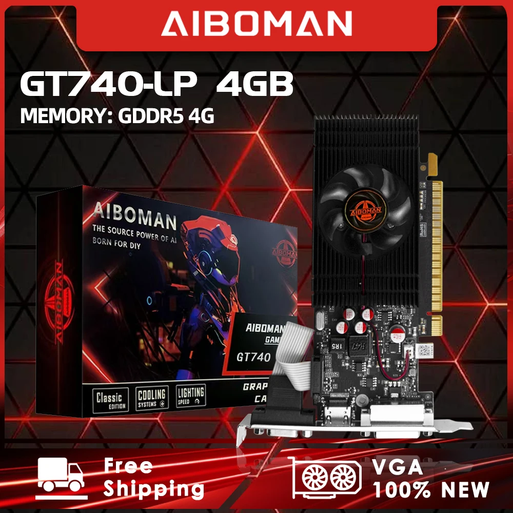 GT740 4G  PCl Express 3.0 X16 GDDR3 128Bit  Cards  Memory Video Gaming Card Suitable for Computer Assembly Accessories  ﻿