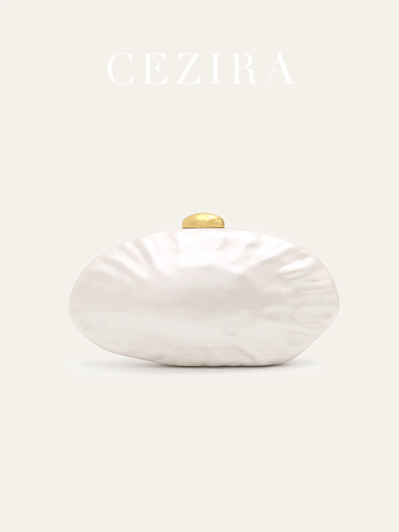 

Women Fashion Elegant Acrylic Shell Shaped Clutch Handbag Long Chain Cross body Evening Bag Date Dinner Banquet Gift Bride Purse