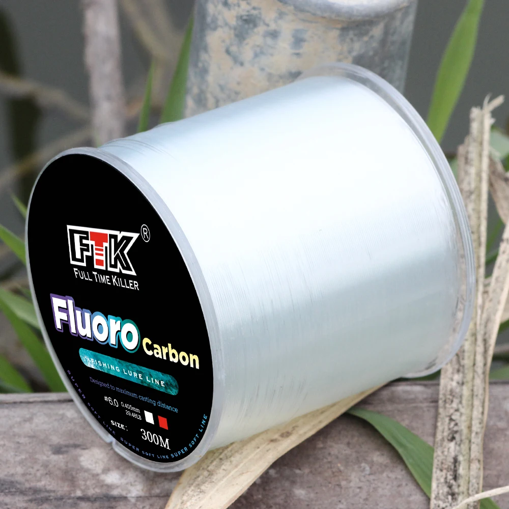 300M Fluorocarbon Coating Fishing Line 0.14mm-0.5mm 4.13lb-34.32lb Leader Carbon Fiber Line Fishing Lure Accessories