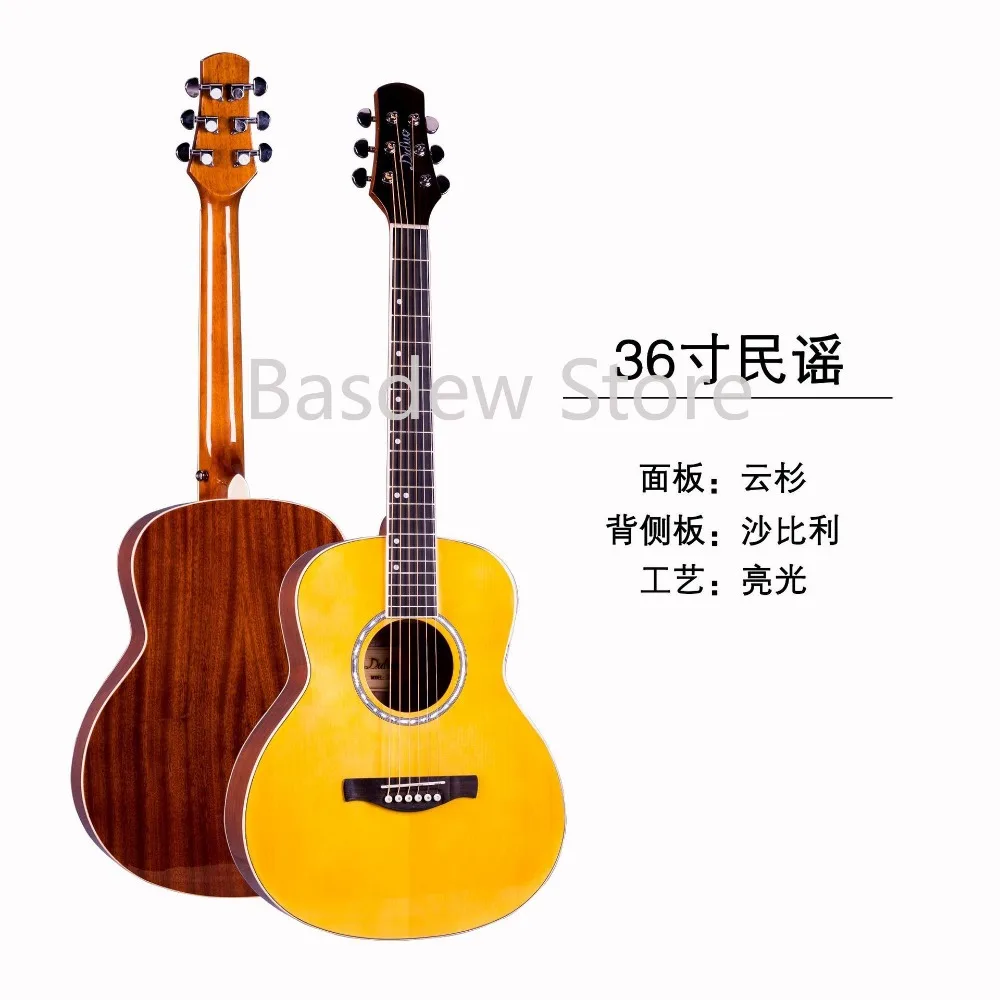 

Folk Guitar 36-Inch Spruce Matte Folk Guitar Musical Instrument Adult and Children Beginner