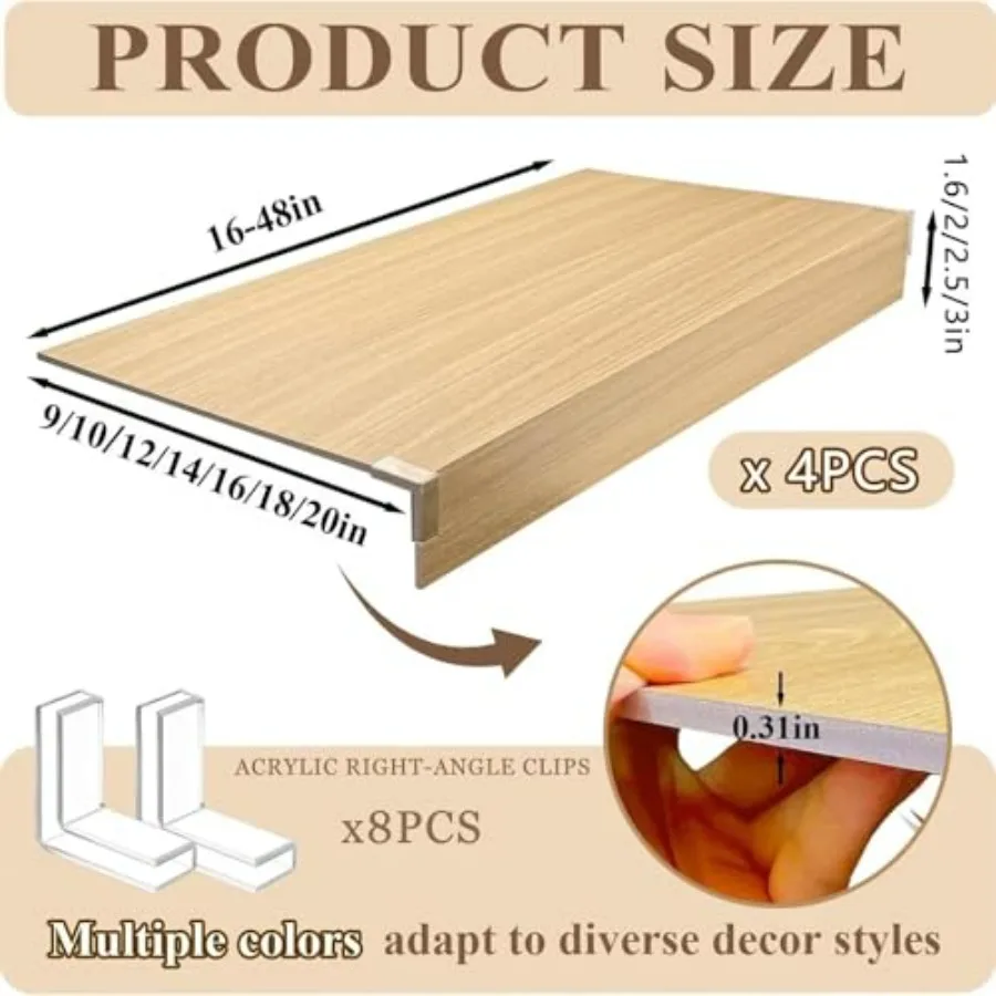 أغطية أرفف سلكية من مادة PVC - غطاء رف سلكي من الخشب الصناعي مقاس 24 × 12 × 2 للمخزن والخزانة وتنظيم المطبخ وبطانات الأرفف غير القابلة للانزلاق