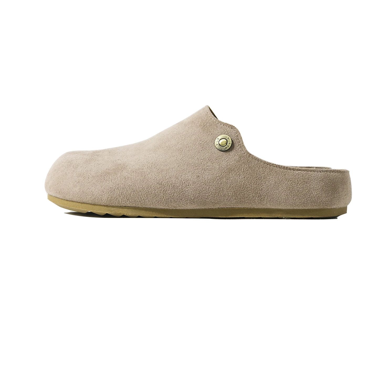 Retro Commuter Style Men's Slip-On Mules Soft Elastic Breathable Casual Versatile One-Touch Lazy Person Slippers Suede Texture