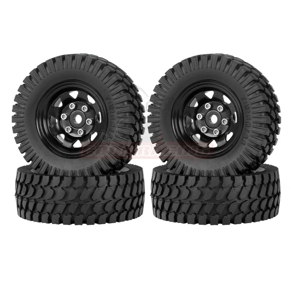 리모컨 자동차 타이어 휠, 1.55 인치 금속 휠 클라이밍 자동차 시뮬레이션, D90 TF2 Tamiya Tamiya CC01 LC70 MST Jimni용, 1PC