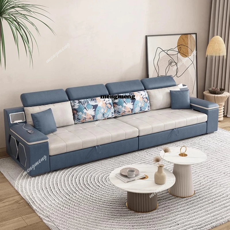 Minimalist Living Room Sofas Storage Small Apartment Convertible Straight Sofa Elegant Comfortable Fauteuil Salon Home Furniture