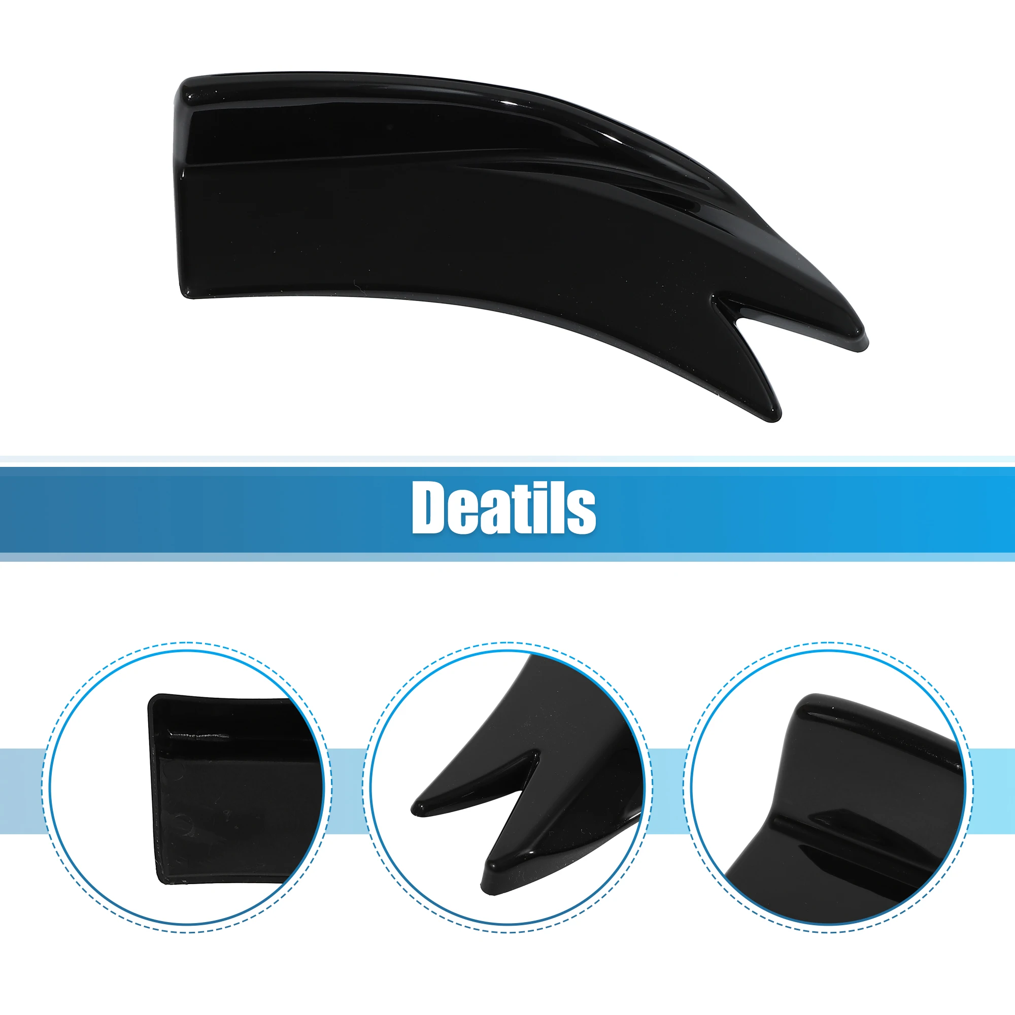 UXCELL 1Pair Universal Car Rear Bumper Lip Diffuser Splitter Canard Protector Body Kit Black Carbon Fiber view 5