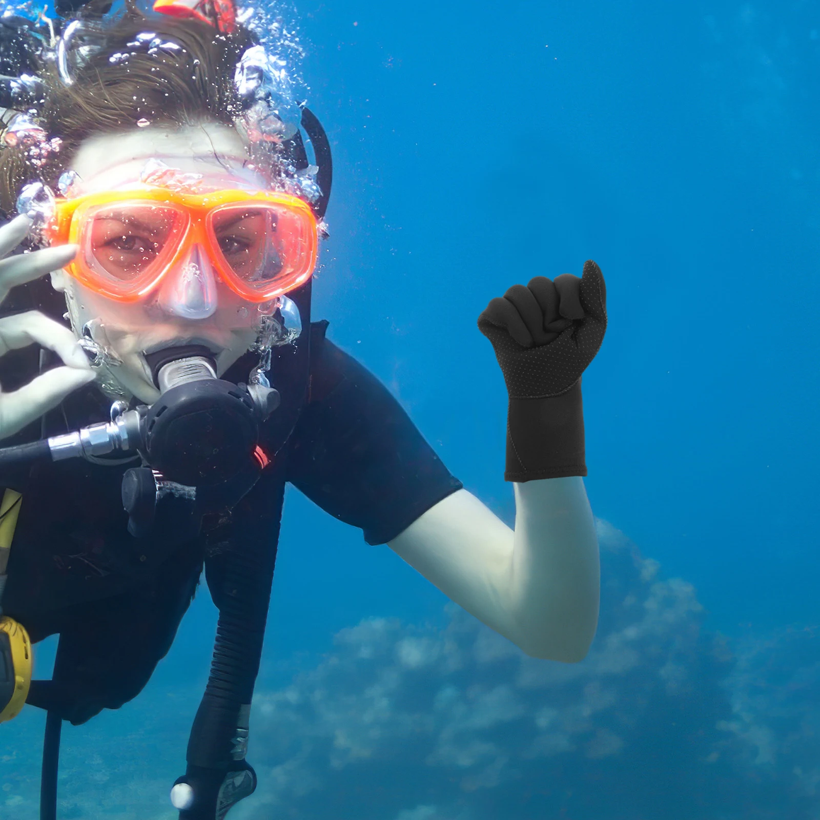 

Diving Gloves Black Xl Size Non-Slip Snorkeling Gloves For Swimming Kayaking Canoeing Water Sports Anti-Scratch Insulated