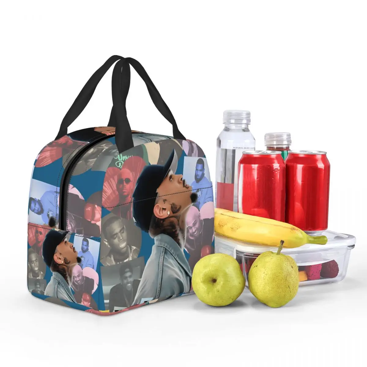 For Travel Chris Brown 11 Tour 2024 Musicchris Brown Zipper Closure Reusable Chris Brown Food Bags Girl Boy｠ Lunch Box Bag