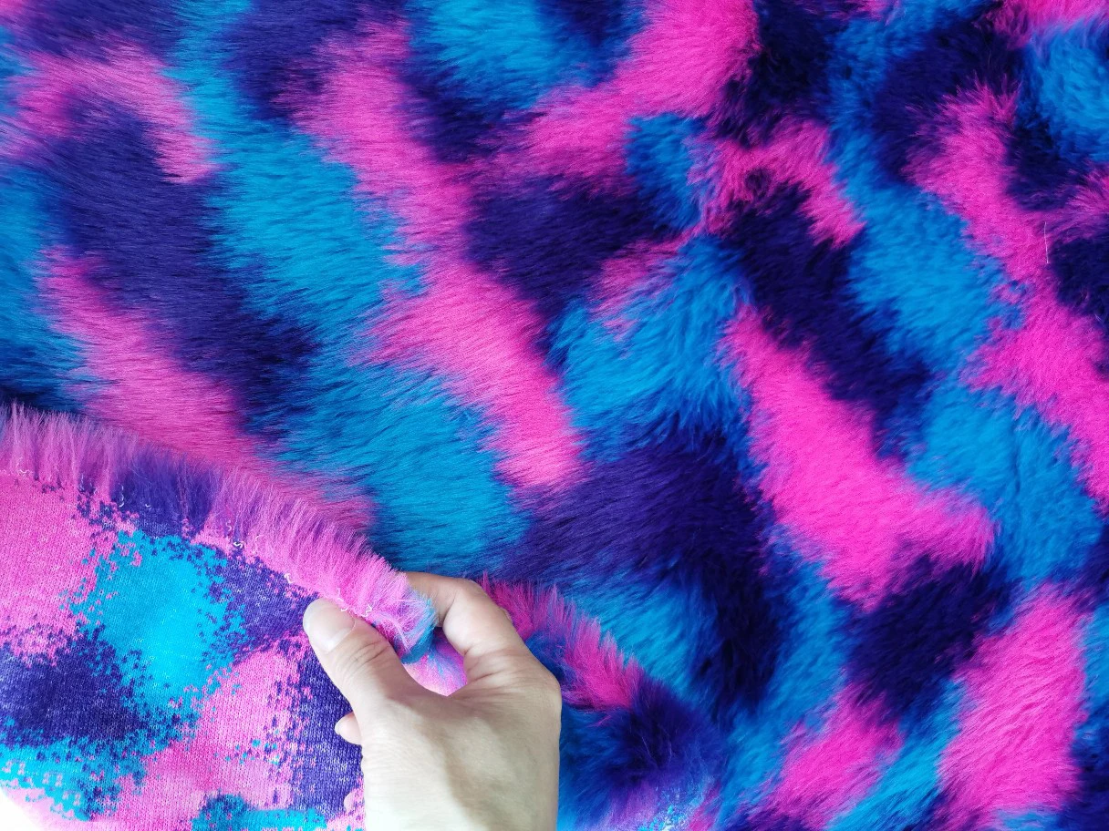 Jacquard color Faux Fur fabric,felt cloth materials,Sewing accessories