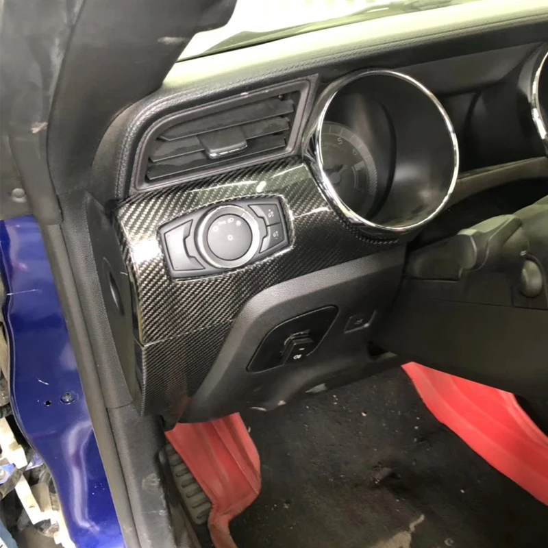 

Real Carbon Fiber Interior Modification Water Cup Panel Center Control Panel For Ford Mustang 2015-2022 Ecoboost Coupe