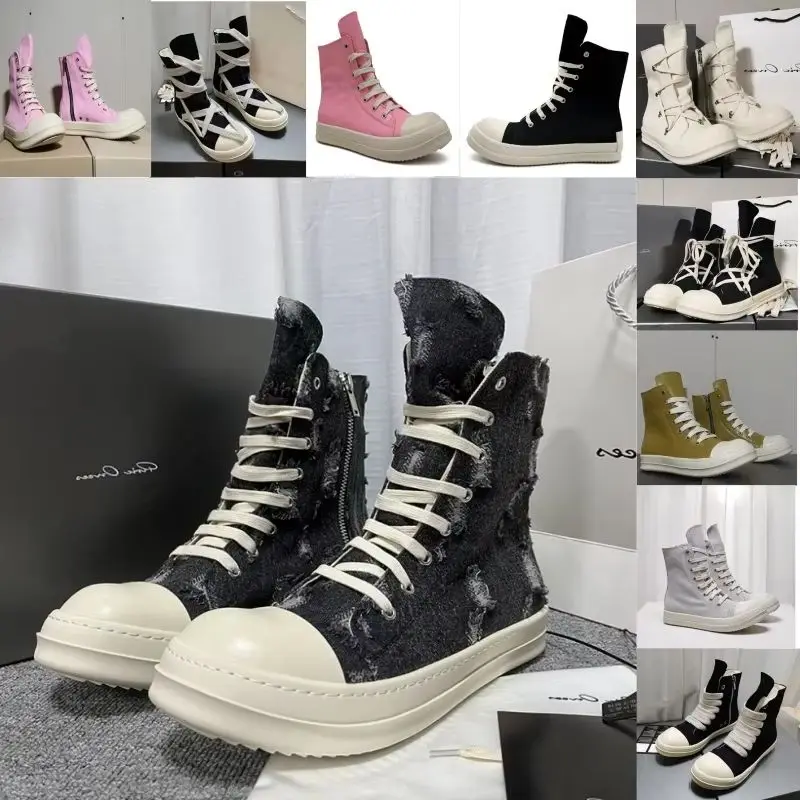 

Quality Designer High Top Board Shoes Thick Sole Brand Heightened Black Shoes Versatile Canvas Shoes Women's and Men's Boots