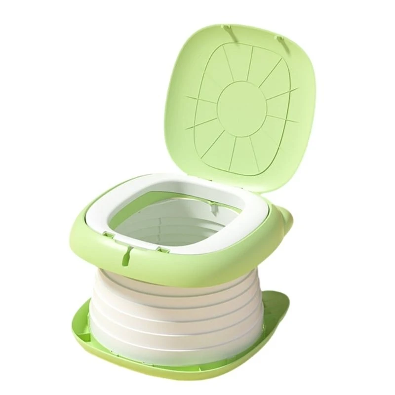 J15U الكرتون الطفل قعادة المحمولة ومقاومة للانزلاق الطفل قعادة التدريب كرسي طوي كرسي مرحاض للبنين والبنات #4