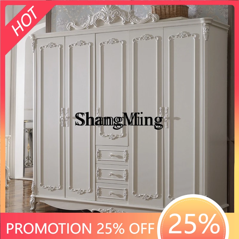 

SM home modern simple bedroom storage wardrobe door carved wardrobe