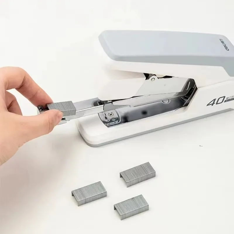 

Сверхмощный степлер Deli, 40 листов, легкая папка для бумаги, школьные канцелярские принадлежности