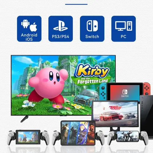 Imagen 2 del producto Controlador de juego móvil D9, mando telescópico para teléfono, para Android IOS, PS3, PS4, Switch ios con Turbo/6 ejes/vibración