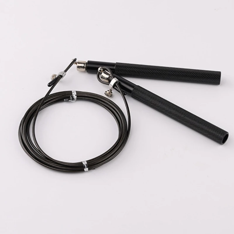 Double rotate more free 2.5mm steel cord jump rope  double bearing metal handle speed jump skipping rope  multi color