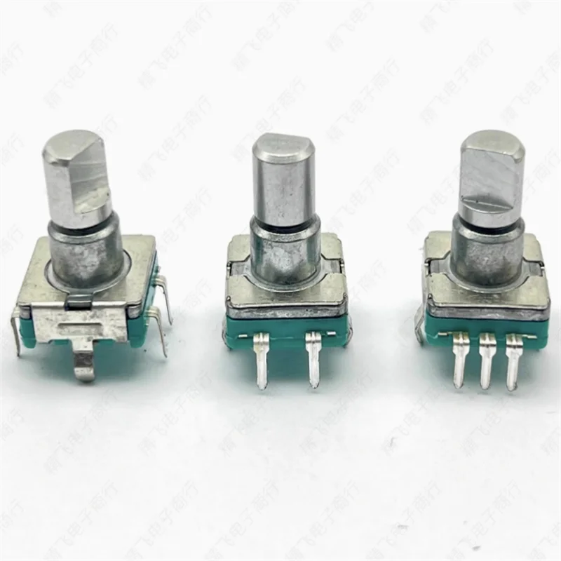10 PCS EC11 encoder with 0.5 speaker DIY switch 30 positioning 15 pulse 360 degree rotation half axis length 12MM