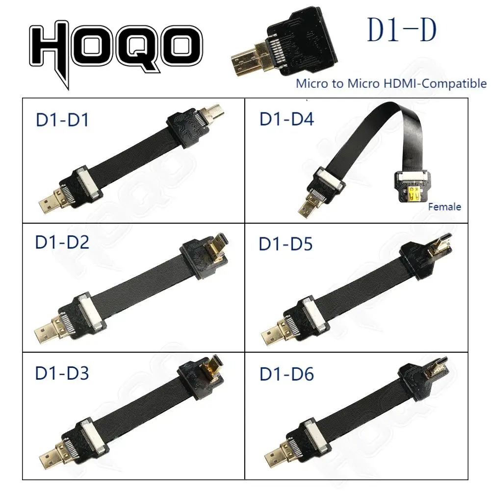 라스베리 파이 리본 평면 FPV HD 커넥터 케이블 마이크로 HD HD/미니 HD 90도 5cm-80cm FFC 피치 20pin 플러그 커넥터