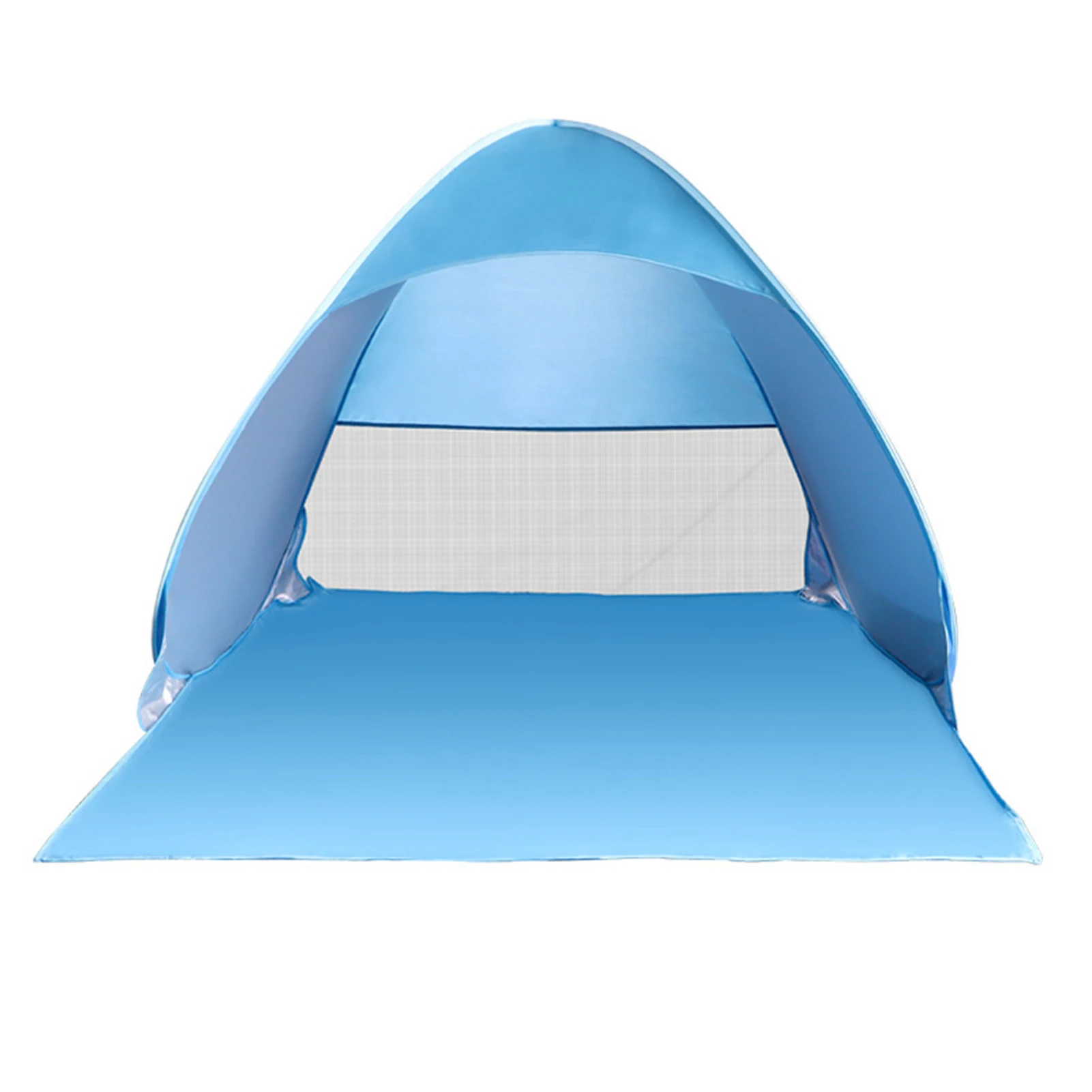 Instant Setup Beach Tent Beach Sun Shade UPF 50 3-4 Person Portable Beach Sunshade For Family And Couple With Ground Pegs And