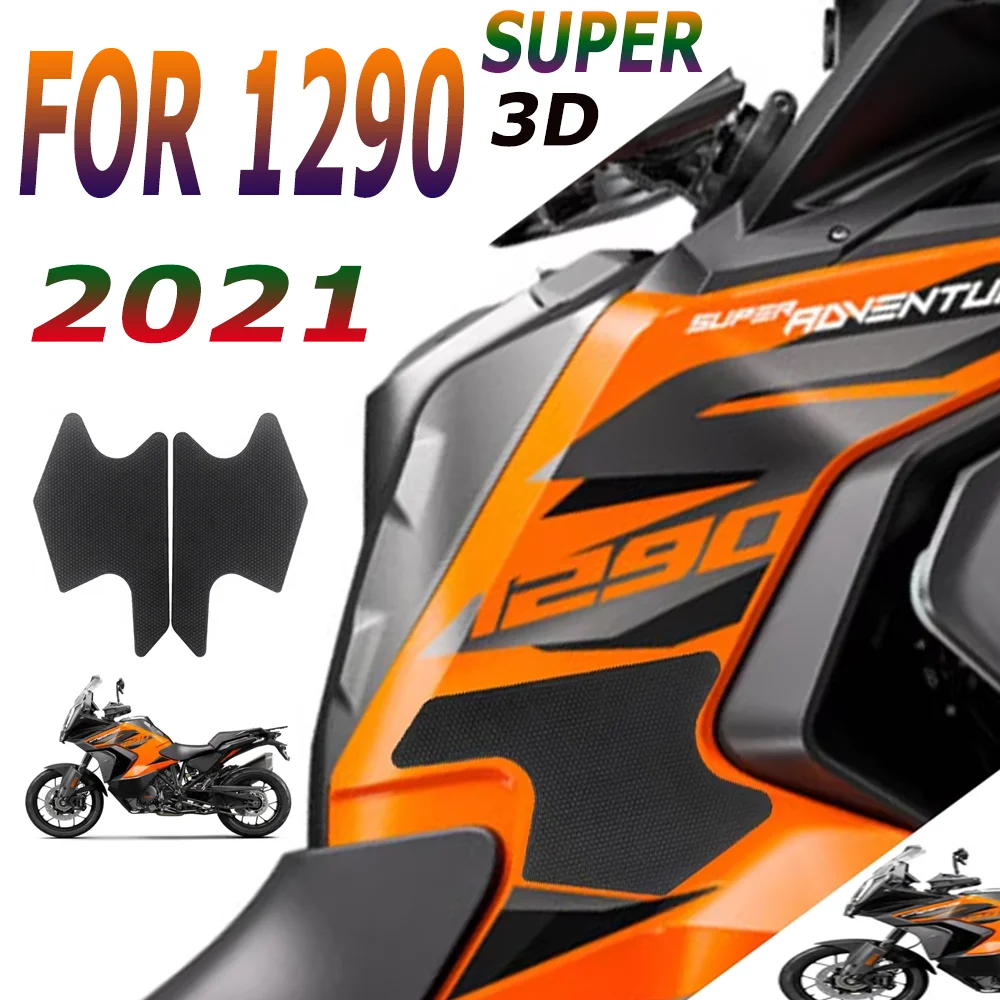 

3D Motorcycle Side Fuel Tank pad Tank Pads Protector Stickers Knee Grip Traction For 1290 Super ADV R/S 2021