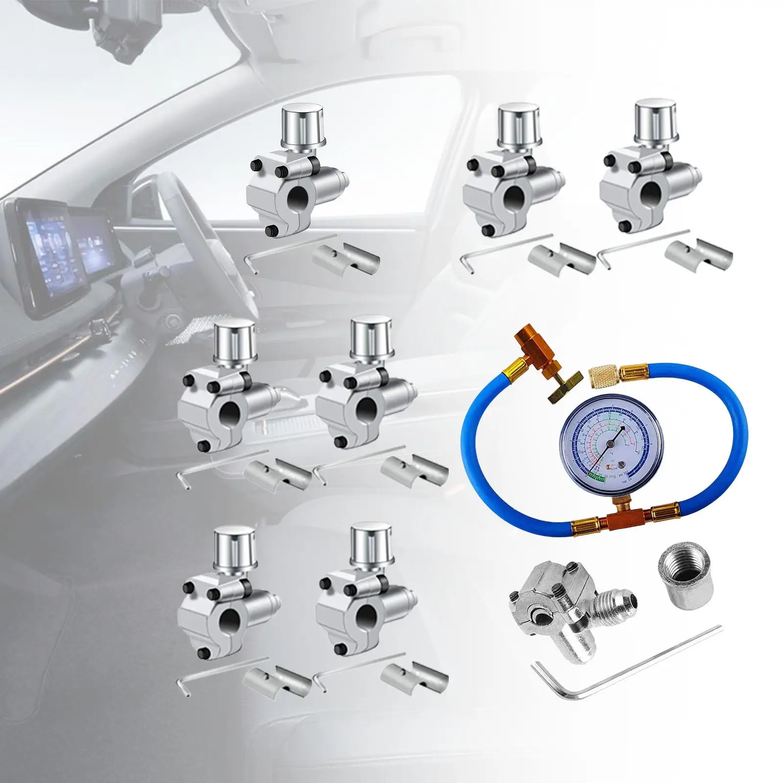 Bpv-31 Piercing Tap Valve Kit Adjustable Modification Easy to Use Line Tap Valve Kit Replace Parts for MPV31 Gpv38 Gpv56 1/4