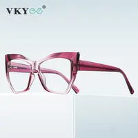 VICKY-gafas de lectura con prescripción de ojo de gato para mujer, lentes ópticas con gradiente para miopía, hipermetropía, resina antiluz azul, PFD2157