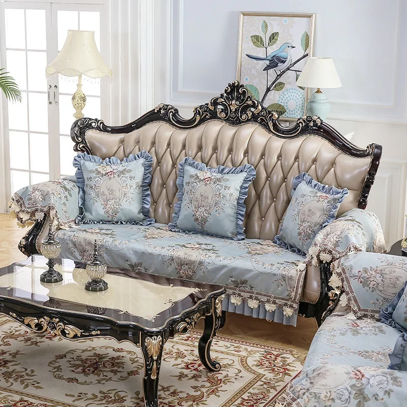 Europe Luxurious Palace Style Chaise longue Sofa cover Sofa Towel Single/Two/Three/Four-seat