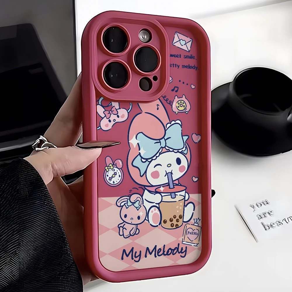 Anime Melody Phone Case for Oppo Reno 12 11 10 8 7 6 5 4 3 2 Reno12 Reno11 Reno10 Reno8 T Z F Pro Plus 4G 5G Ladder Lens Cover