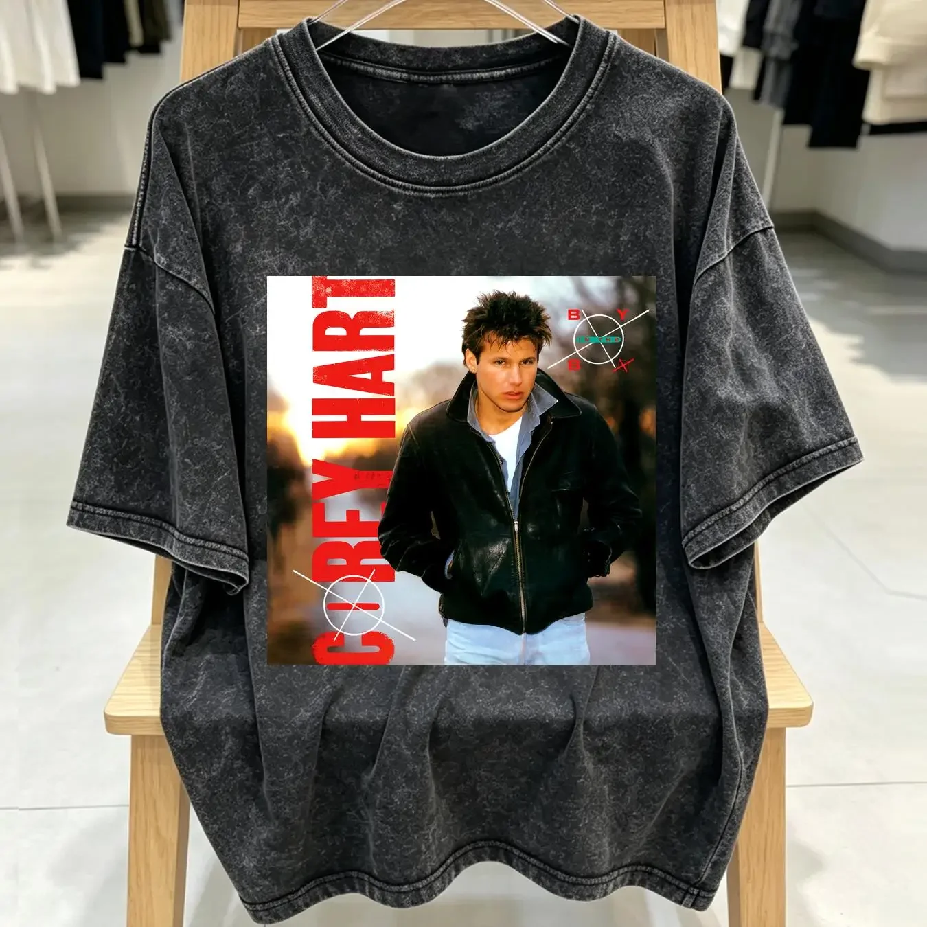 washed T Shirt Corey Hart Never Surrender Holiday All Size S 4XL vintage Washed homme Slightly fashion designer clothes